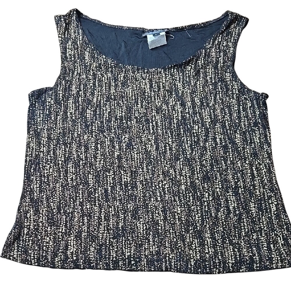 Xscape By Joanna Chen‎ Metallic Tank, y2k Party Holiday Eveningwear, Large